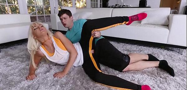  Alex heated cock deep throat blowjob by hot step mom Marie McCray!
